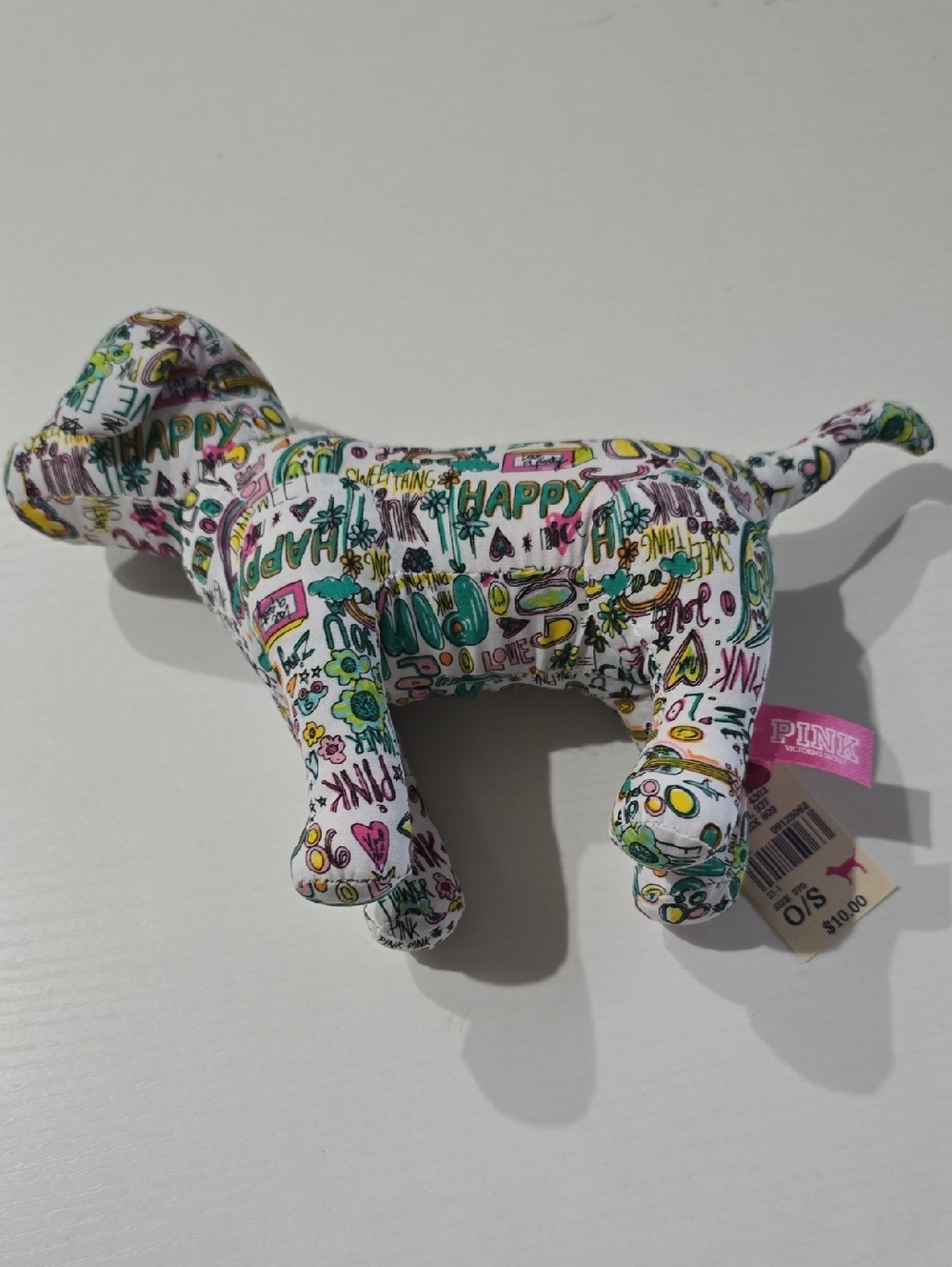 Victoria Secret PINK graffiti dog plush NWT